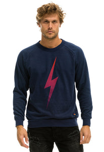 Aviator Nation Bolt Fade Crew Sweatshirt in Navy