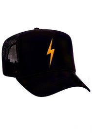 Aviator Nation Bolt Vintage Trucker Hat in Black
