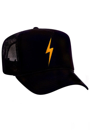 Aviator Nation Bolt Vintage Trucker Hat in Black