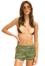 Load image into Gallery viewer, Aviator Nation 5 Stripe Jogger Shorts in Camo