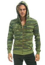 Load image into Gallery viewer, Aviator Nation Bolt Zip Hoodie in Camo