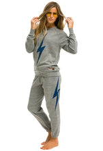 Load image into Gallery viewer, Aviator Nation Bolt Sweatpants in Heather Grey/Navy