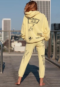 Maybe Crazy LA Unisex Sweatpants in Yellow