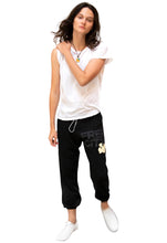 Load image into Gallery viewer, FREE CITY Large Sweatpant in Blackspace / Creamspace