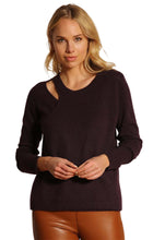 Load image into Gallery viewer, Minnie Rose Cashmere Cut Out Crew Sweater