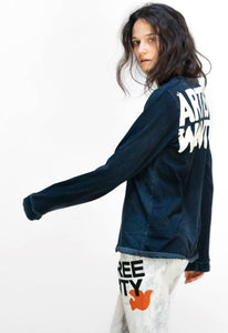 FREE CITY Artists Wanted Long Sleeve Tee in Deepspace