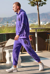 Maybe Crazy LA Unisex Sweatpants in Purple