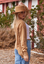 Load image into Gallery viewer, Minnie Rose Cashmere Fringe Back Easy Cardigan