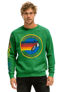 Aviator Nation Unisex Crew Sweatshirt in Kelly Green