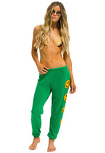 Load image into Gallery viewer, Aviator Nation Smiley Sweatpants in Kelly Green