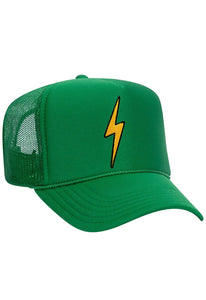 Aviator Nation Bolt Vintage Low Rise Trucker Hat in Kelly Green