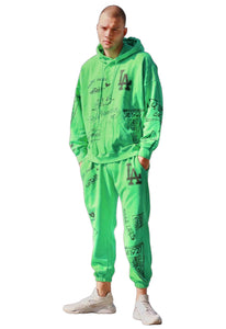 Maybe Crazy LA Unisex Sweatpants in Green