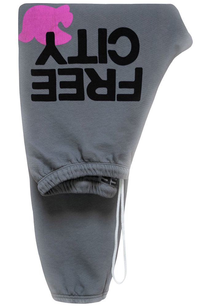 FREE CITY Large Sweatpants in Grey Art preorder ships by March 30