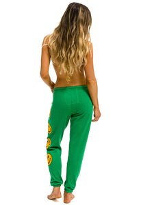 Aviator Nation Smiley Sweatpants in Kelly Green