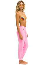 Load image into Gallery viewer, AVIATOR NATION 5 STRIPE WOMENS SWEATPANT NEON PINK/YELLOW/PURPLE