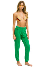Load image into Gallery viewer, AVIATOR NATION AVIATOR NATION 5 STRIPE SWEATPANTS - KELLY GREEN /YELLOW PURPLE