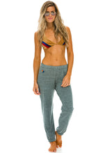 Load image into Gallery viewer, Aviator Nation Bolt Fade Sweatpants in Heather Grey / Pink Purple