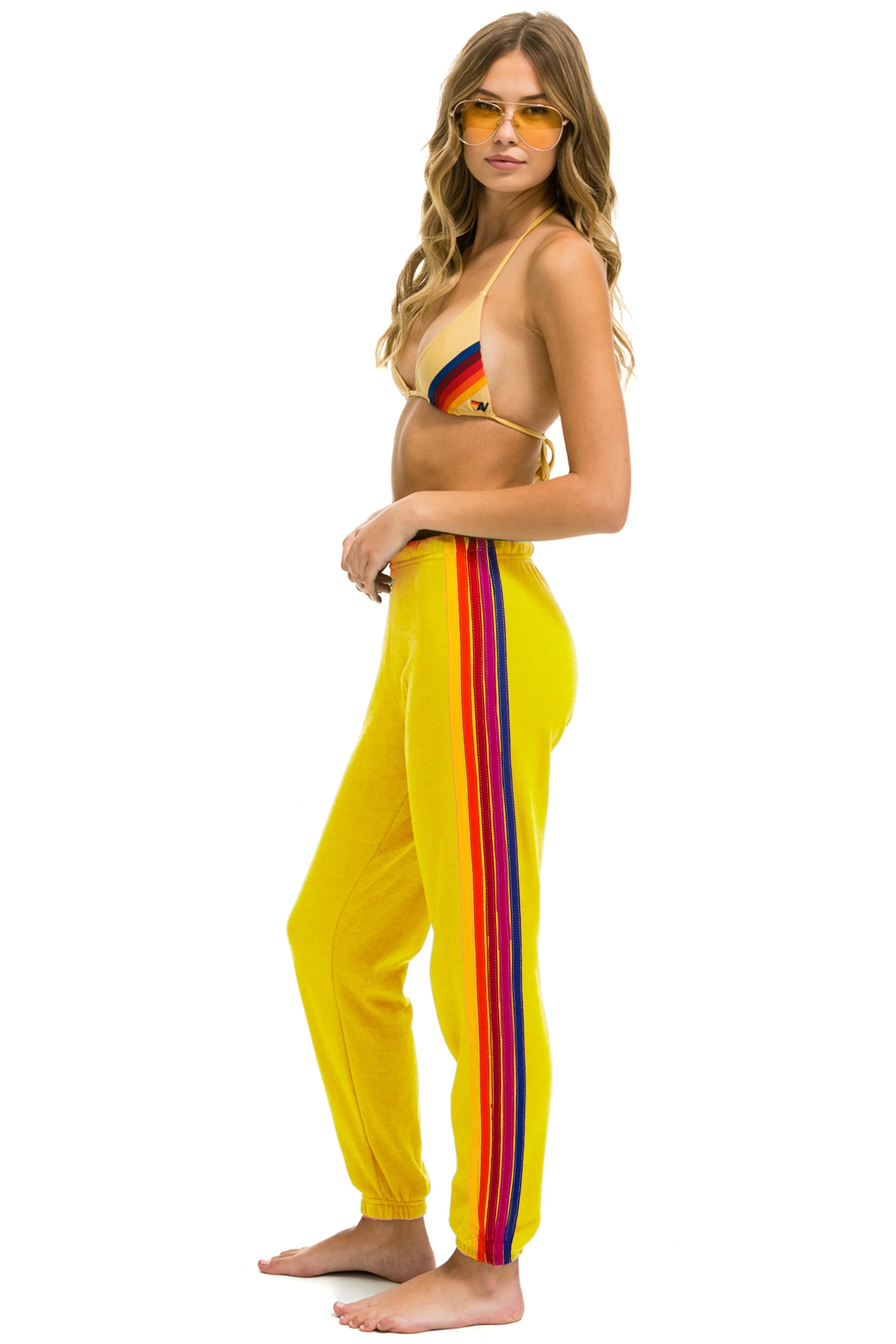 Rainbow stripe sweatpants sales