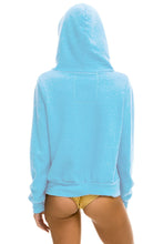 Load image into Gallery viewer, AVIATOR NATION 5 STRIPE UNISEX ZIP HOODIE SKY/YELLOW PURPLE