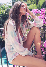 Load image into Gallery viewer, LoveShackFancy Florrie Zip Up in Cotton Candy Hand Dye
