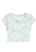 Load image into Gallery viewer, LoveShackFancy Rubin Crop Tee in Keylime Hand Dye