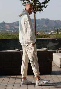 Maybe Crazy LA Unisex Sweatpants in White
