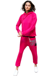 FREE CITY Superfluff Lux Pullover Hoodie in Magenta Aura