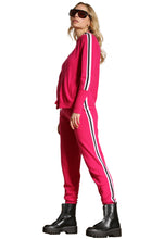 Load image into Gallery viewer, Minnie Rose Cashmere Sport Rib Stripe Crew Neck Sweater