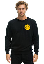 Load image into Gallery viewer, Aviator Nation Smiley Crew Sweatshirt in Black