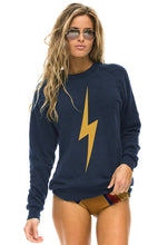 Load image into Gallery viewer, Aviator Nation Bolt Crew Sweatshirt in Navy