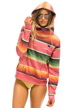 Load image into Gallery viewer, Aviator Nation Serape Ninja Pullover Hoodie in Pink