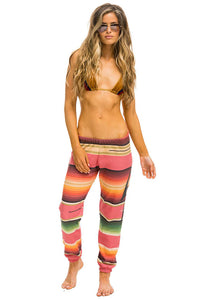 Aviator Nation Serape Bolt Stitch Sweatpants in Pink