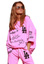 Load image into Gallery viewer, Maybe Crazy LA Oversized Unisex Tee in Pink