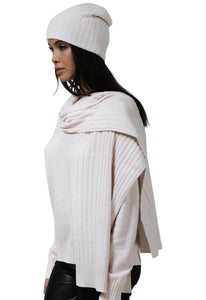Minnie Rose Cashmere Ribbed Scarf