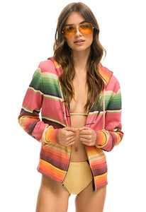 Aviator Nation Serape Bolt Stitch Hoodie in Pink