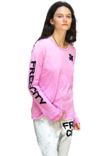 Load image into Gallery viewer, FREE CITY Artists Wanted Long Sleeve Tee in Pinkgumm