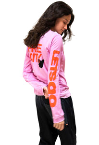 FREE CITY Lets Go Long Sleeve Tee in Pinklight