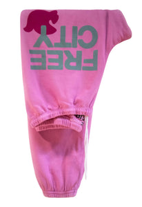 FREE CITY Large Sweatpants in Pinklove