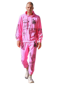 Maybe Crazy LA Unisex Sweatpants in Pink