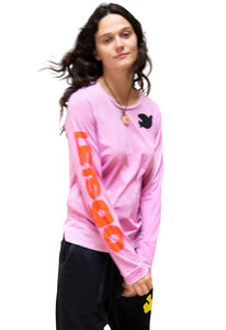 FREE CITY Lets Go Long Sleeve Tee in Pinklight