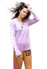 Load image into Gallery viewer, FREE CITY LNL Lets Go Long Sleeve Tee in Pinkmilk
