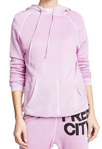 FREE CITY Superfluff Lux Pullover Hoodie in Pinkmilk