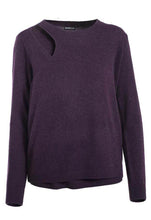 Load image into Gallery viewer, Minnie Rose Cashmere Cut Out Crew Sweater