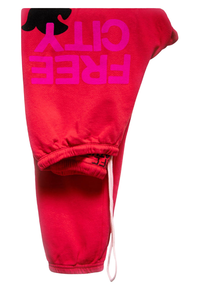 FREE CITY Large Sweatpant in Redlight