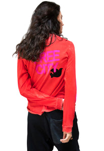 FREE CITY Lets Go Long Sleeve Tee in Redlight
