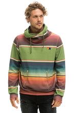 Load image into Gallery viewer, Aviator Nation Serape Ninja Pullover Hoodie in Jungle Green