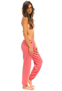 Aviator Nation 6 Stripe Sweatpants in Pink/Serape Rainbow