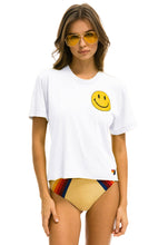 Load image into Gallery viewer, Aviator Nation Smiley Boyfriend Tee in White