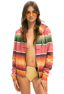 Aviator Nation Serape Bolt Stitch Hoodie in Pink