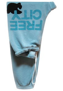 FREE CITY Super Fluff Lux OG Sweatpant in Blue Water Splash